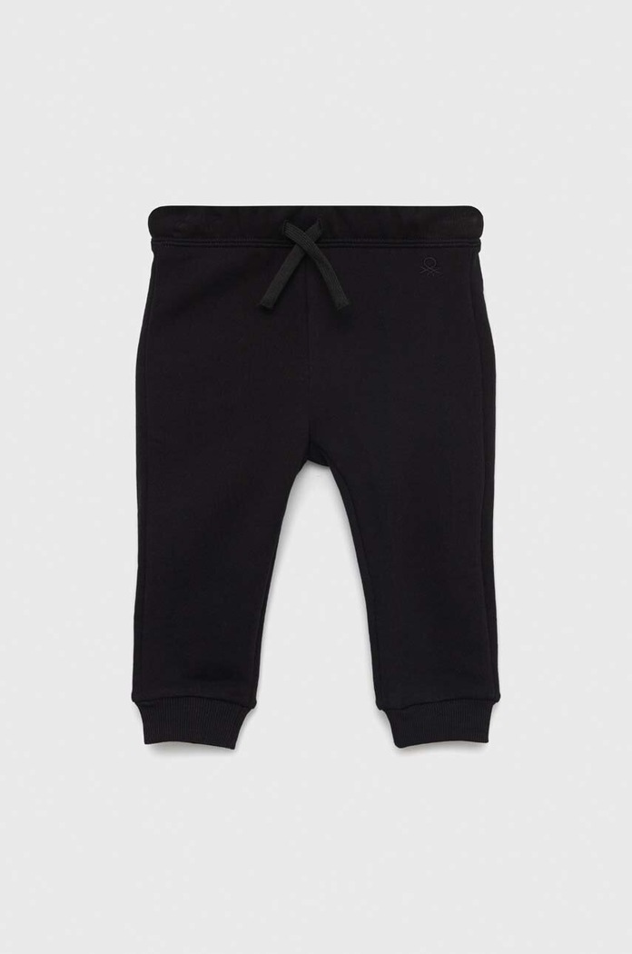 United Colors of Benetton spodnie dresowe bawełniane dziecięce bawełna czarny 3J70GF01N.P.NOS