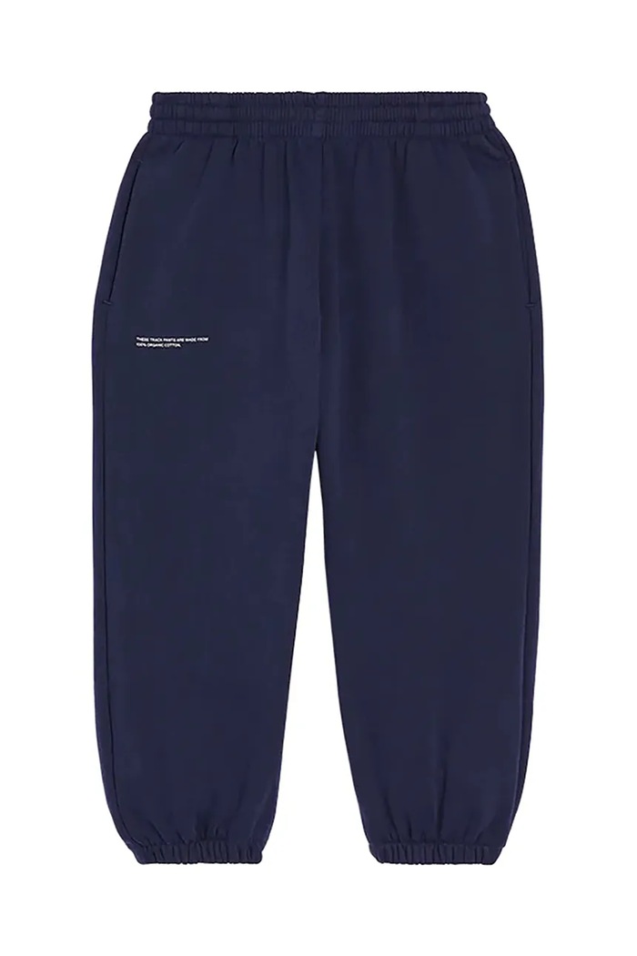 Pangaia spodnie BABY 365 MIDWEIGHT TRACK PANTS bawełna granatowy 10000656.CORE