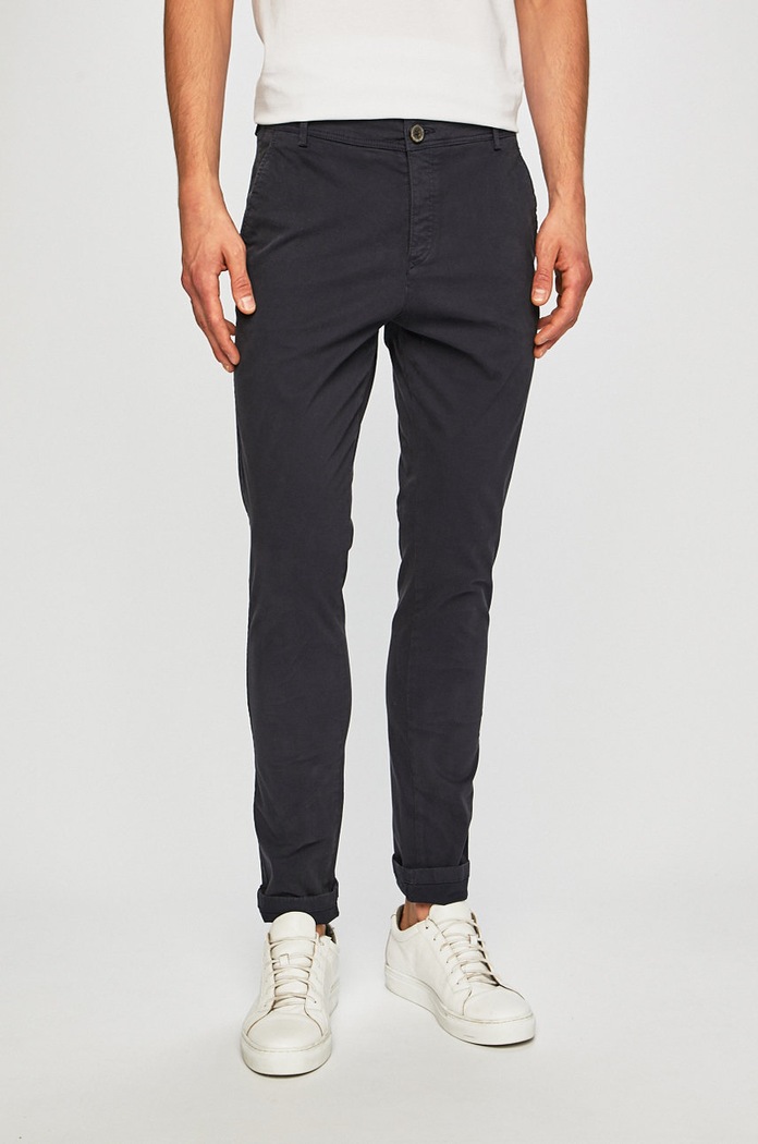 Selected Homme - Spodnie z elastanem granatowy 16048098