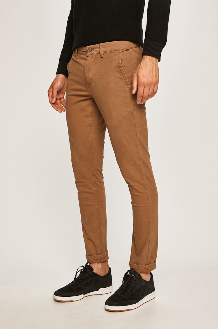 Only & Sons - Nohavice s elastanom hnedá 22013726