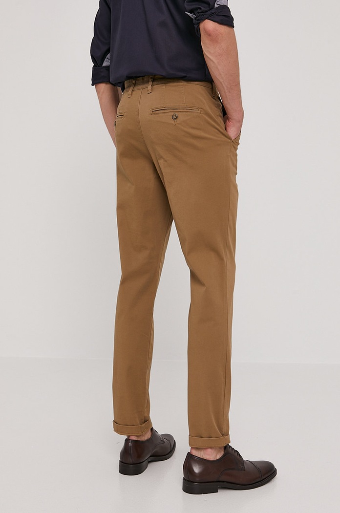 Odzież Selected Homme Spodnie 16074054 brązowy