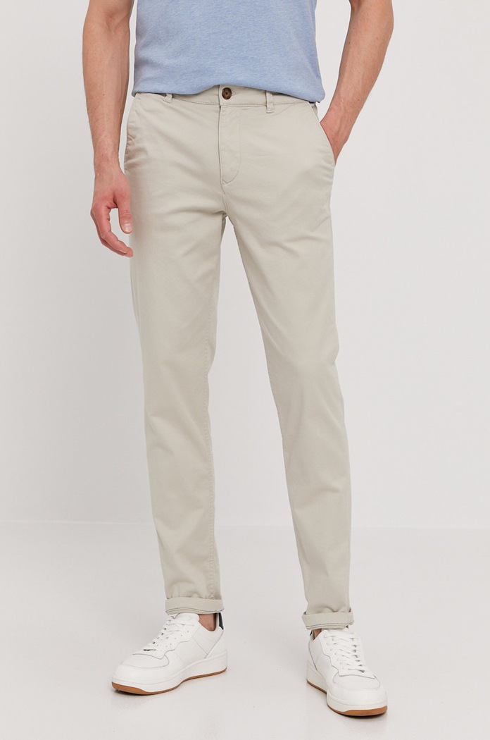 Nohavice Selected Homme s elastanom sivá 16074057