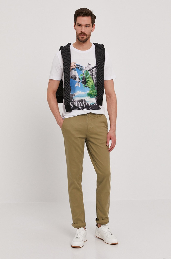 Selected Homme Spodnie 16074057 zielony AA00