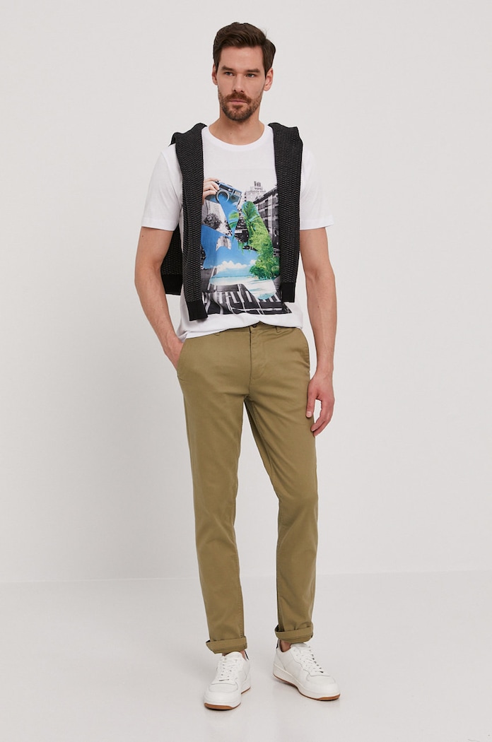 Selected Homme Spodnie 16074057 zielony AA00
