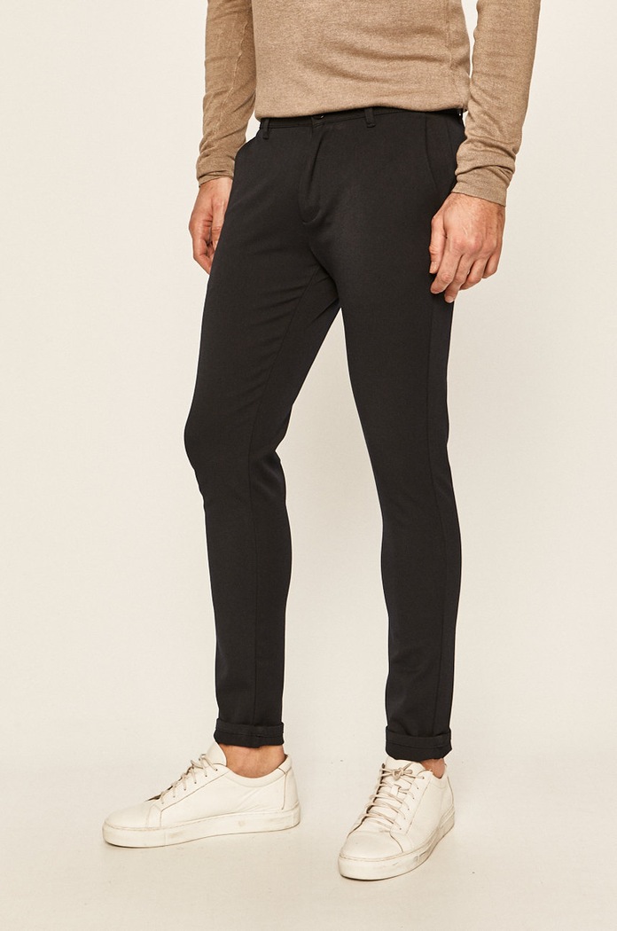 Tailored & Originals - Spodnie z elastanem granatowy 7178603.791991