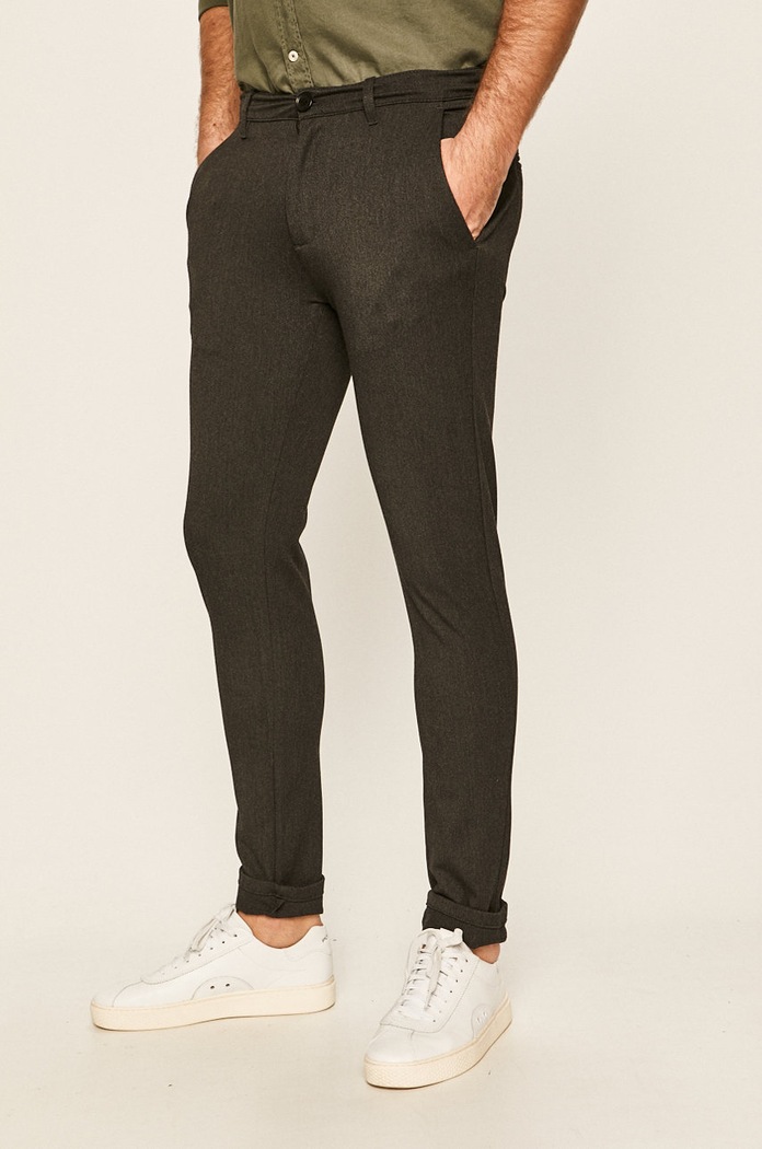 Tailored & Originals - Spodnie z elastanem szary 7178603.798288
