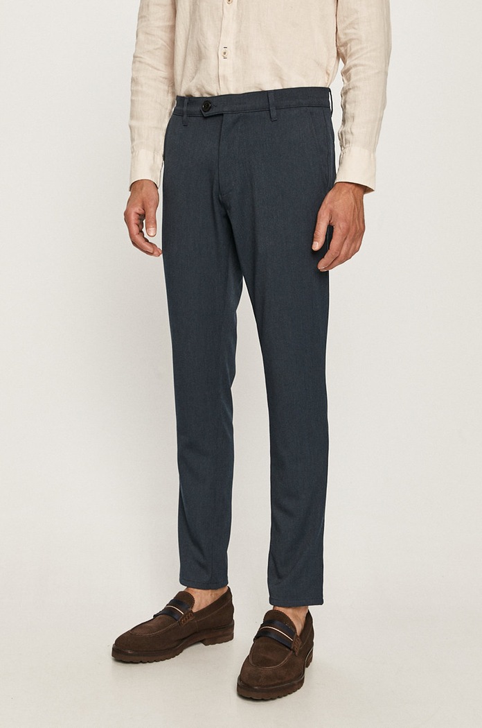 Tailored & Originals - Spodnie z elastanem granatowy 7198608.7919501