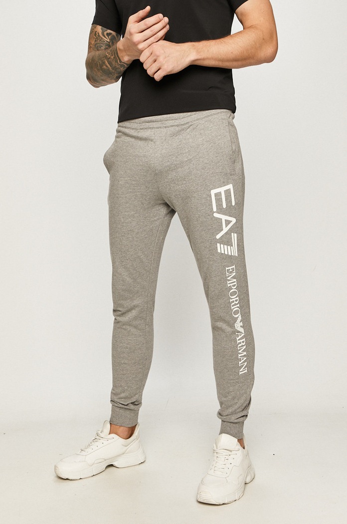 EA7 Emporio Armani - Kalhoty pletenina šedá 8NPPC3.PJ05Z
