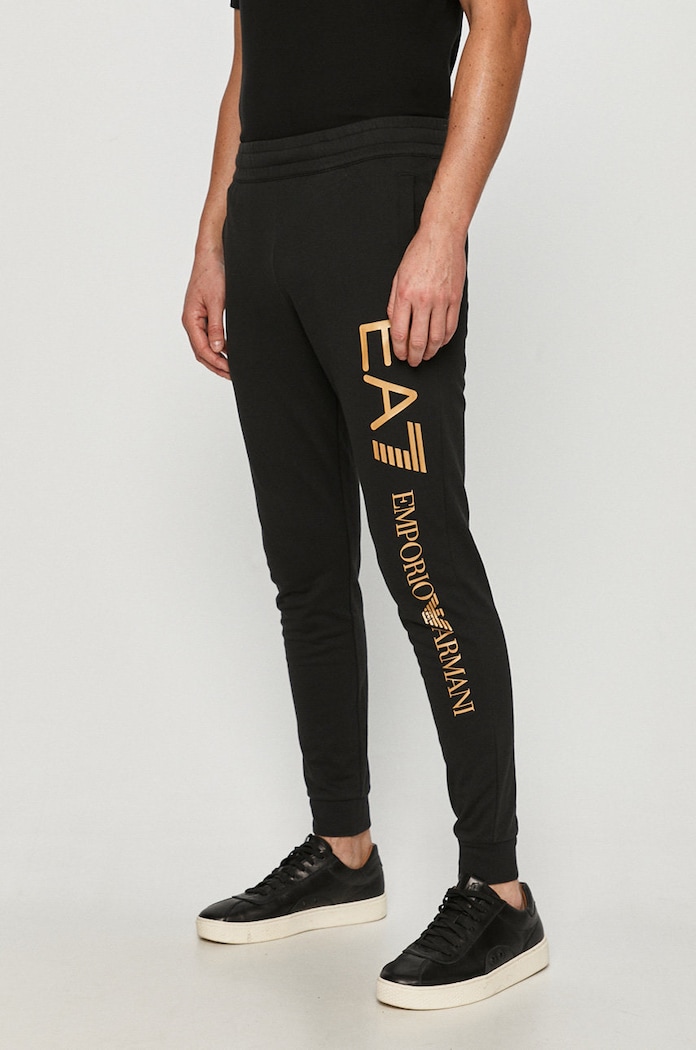 EA7 Emporio Armani - Nohavice bavlna čierna 8NPPC3.PJ05Z