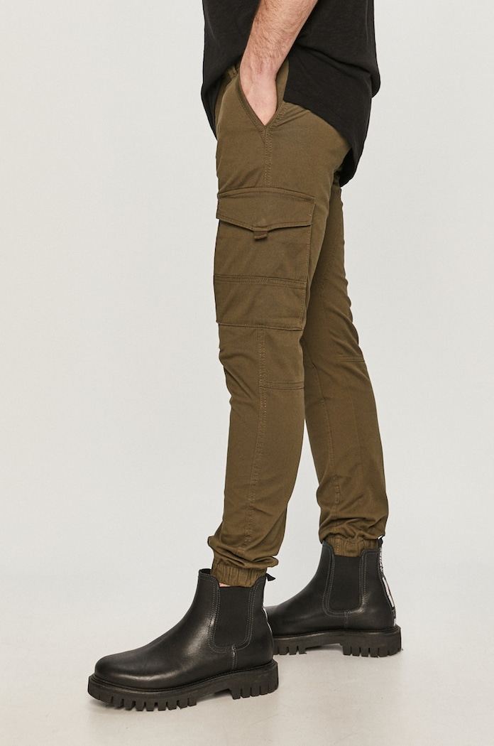 Jack & Jones Spodnie z elastanem zielony 12141844