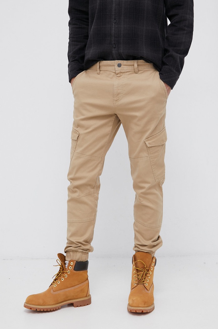 Tom Tailor Spodnie z elastanem beżowy 1027568.10942