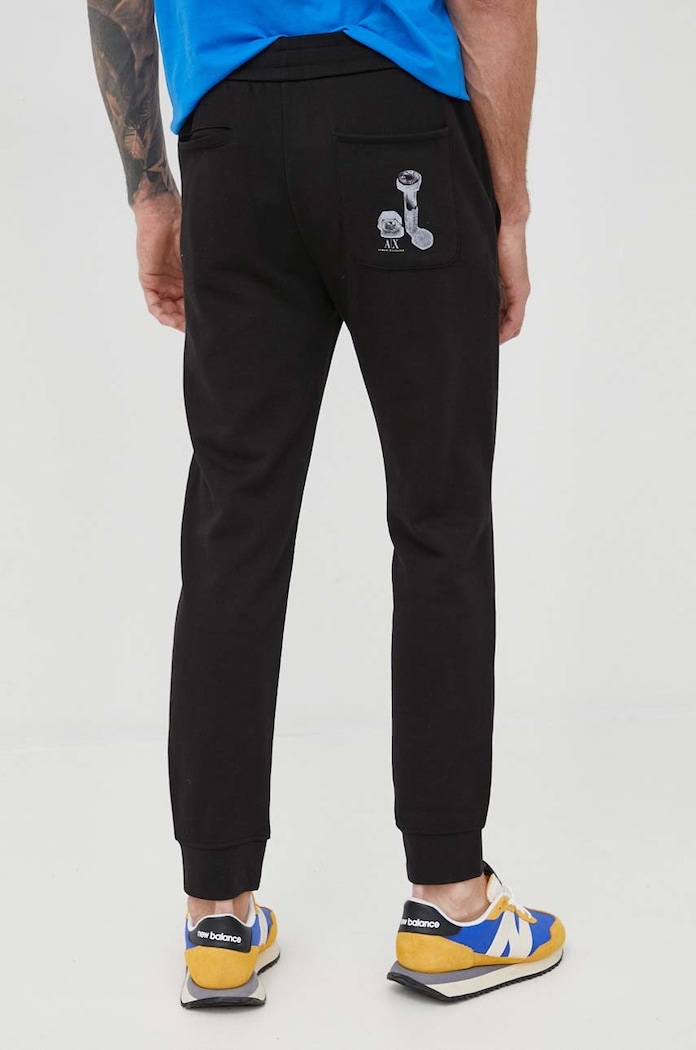 Oblečenie Bavlnené tepláky Armani Exchange 8NZPSC.ZJKRZ.NOS čierna