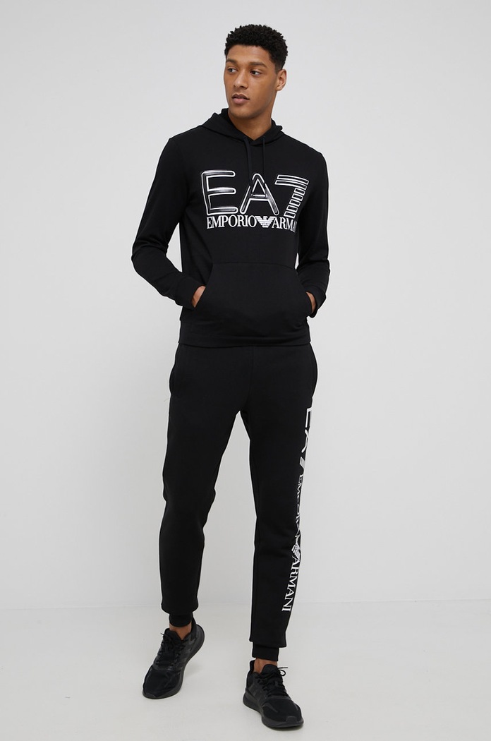 Панталони EA7 Emporio Armani трикотаж черен 8NPPB5.PJ07Z.NOS