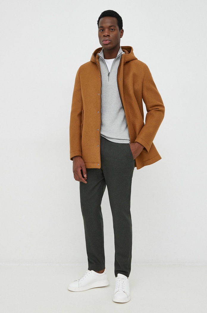 Selected Homme Pantaloni din lana 16085276.ForestNigh verde AA00