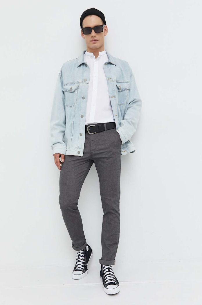 Jack & Jones spodnie JPSTMARCO 12206198.Drizzle szary AA00