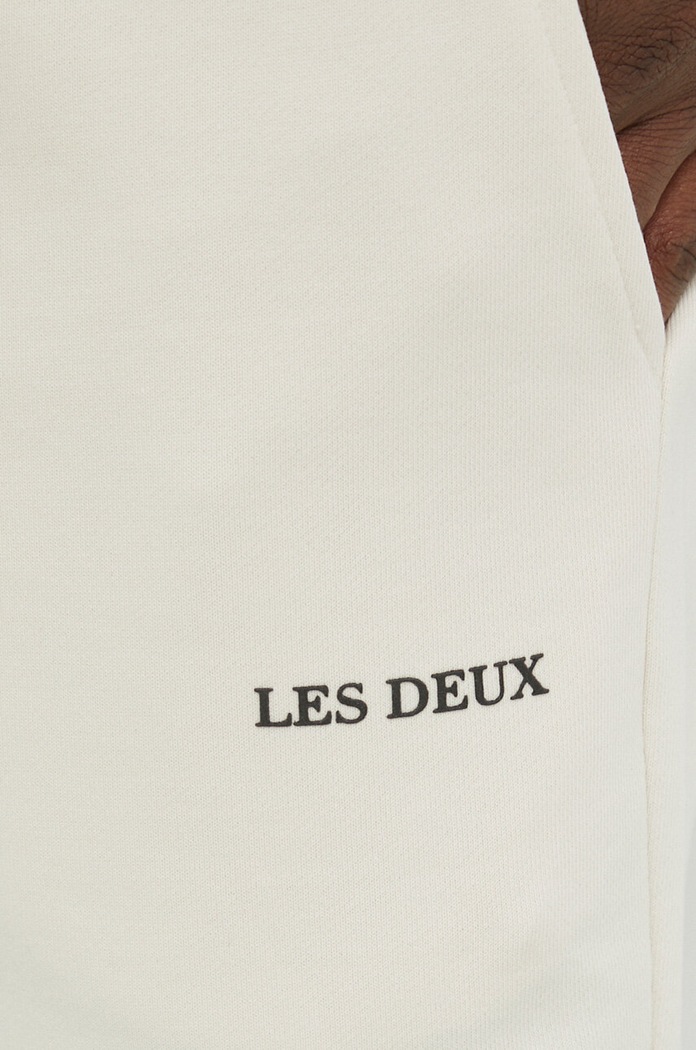 Les Deux pantaloni de trening din bumbac bej LDM530015.