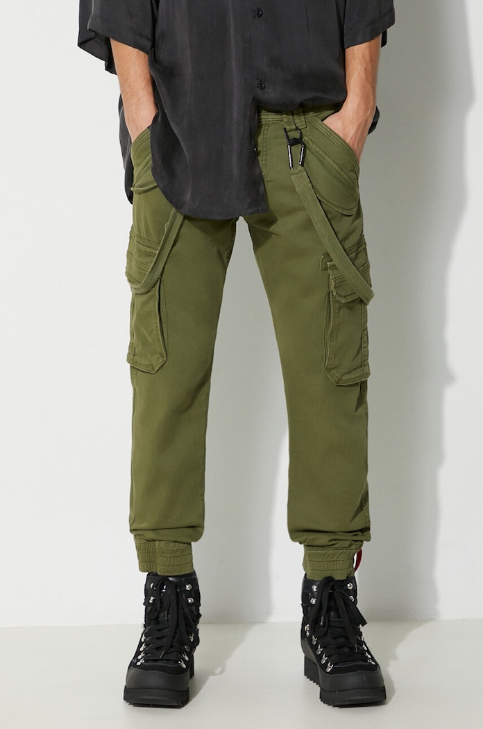Alpha Industries spodnie Utility z elastanem zielony 128202.142