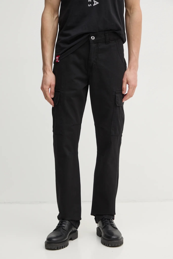 Alpha Industries spodnie bawełniane Agent bawełna czarny 158205.03