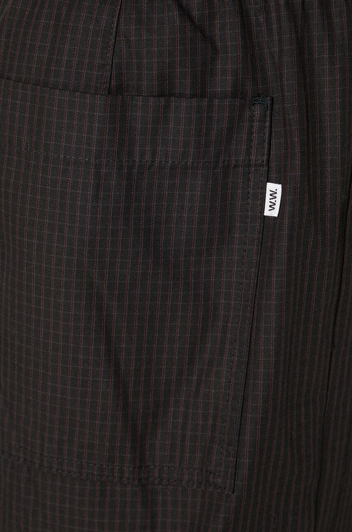 Wood Wood spodnie bawełniane Stanley Crispy Check Trousers 12235008.5274 czarny