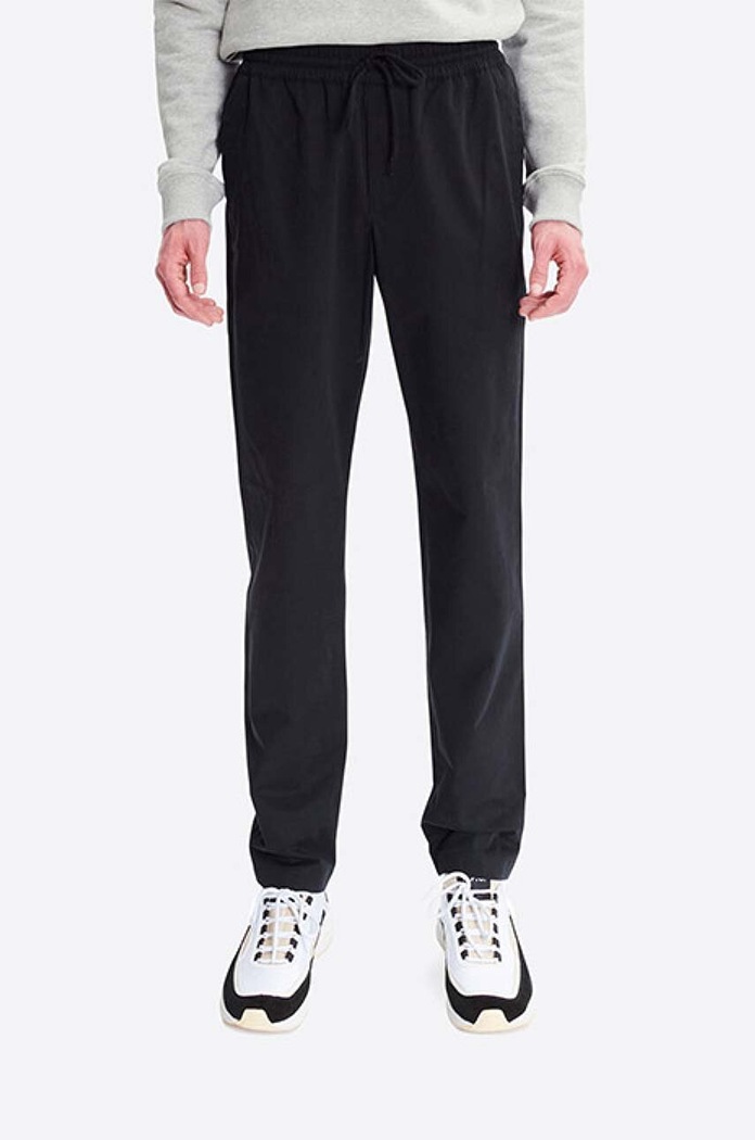Bavlněné kalhoty A.P.C. jednoduchý černá COERD.H08354