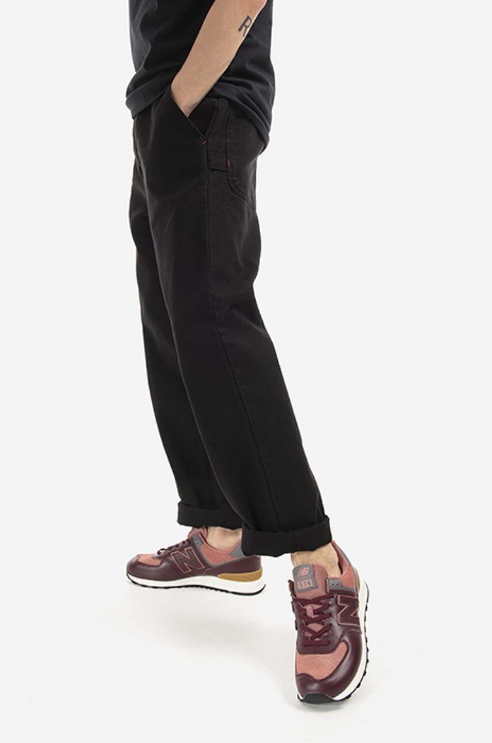 Carhartt WIP cotton trousers I029791.BLACK black