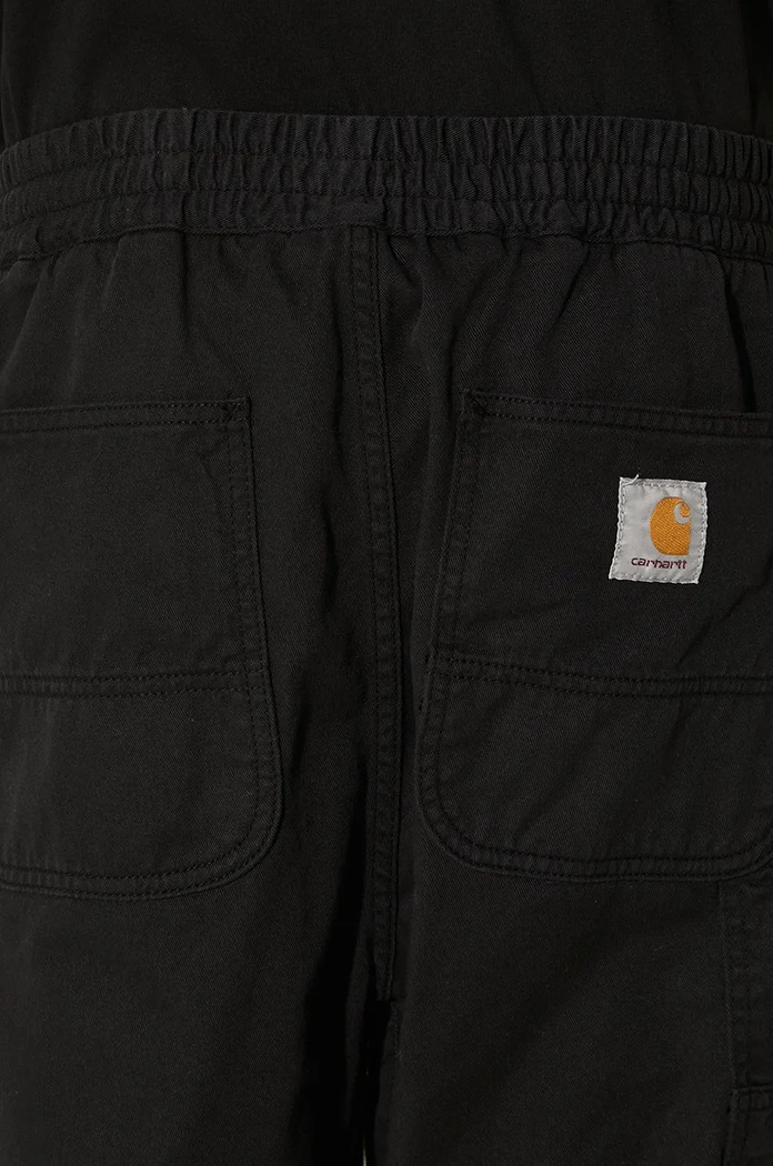 Carhartt WIP pantaloni in cotone Flint Pant I029919.BLACK nero