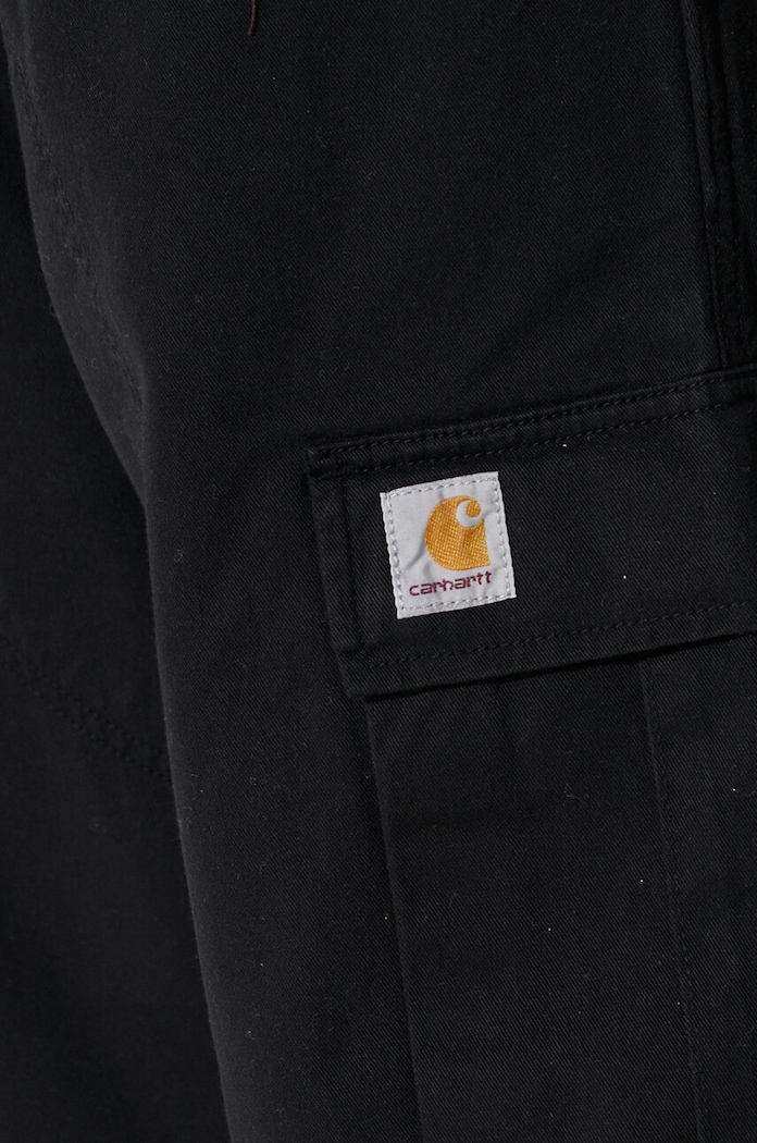 Carhartt WIP spodnie bawełniane Regular Cargo Pant I030475.BLACK czarny