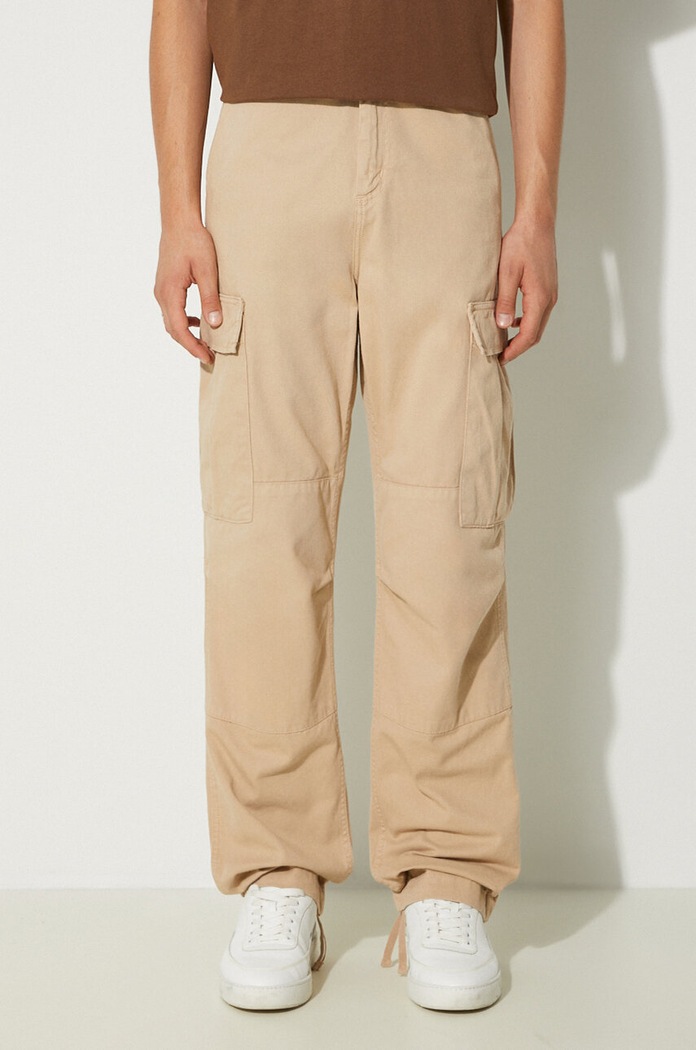 Carhartt WIP pantaloni in cotone cotone marrone I030475.WALL