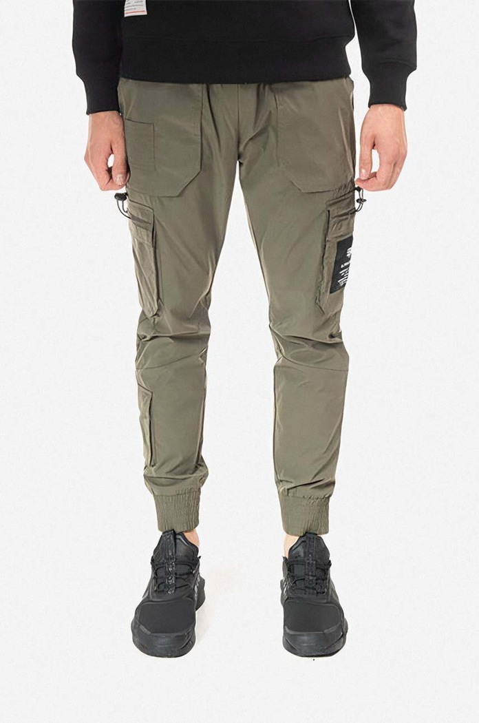 Hlače Alpha Industries tkanina zelena 108203