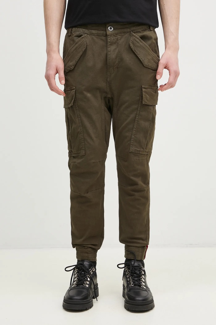 Παντελόνι Alpha Industries Spodnie Alpha Industries Alman Pant 188201 413 με ελαστάν πράσινο 188201.413