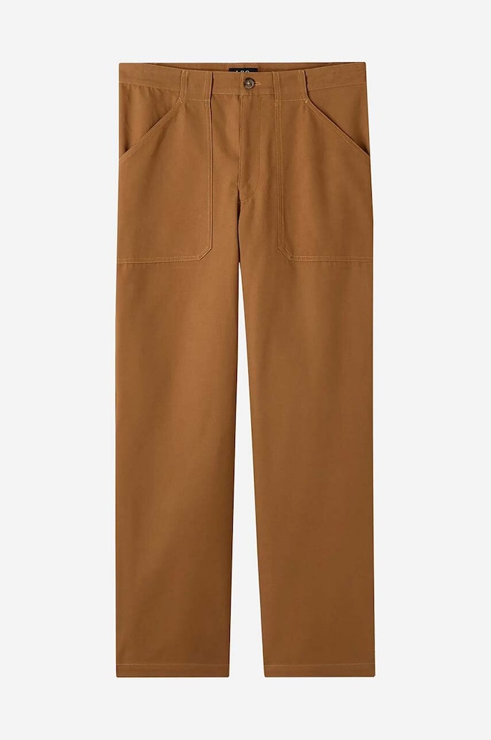 A.P.C. pantaloni de bumbac COGBJ.H08422 maro