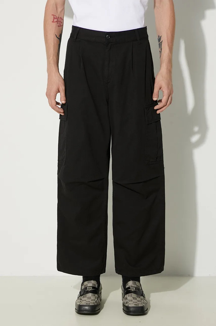 Βαμβακερό παντελόνι Carhartt WIP Cole Cargo Pant βαμβάκι μαύρο I031218