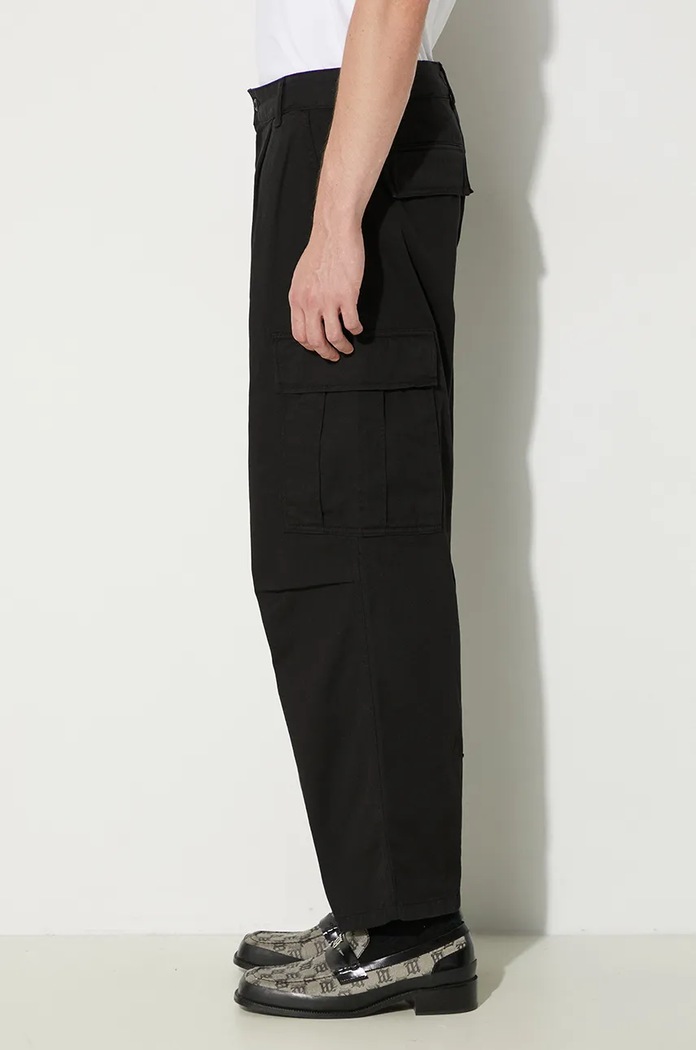 Βαμβακερό παντελόνι Carhartt WIP Cole Cargo Pant I031218 μαύρο AW24