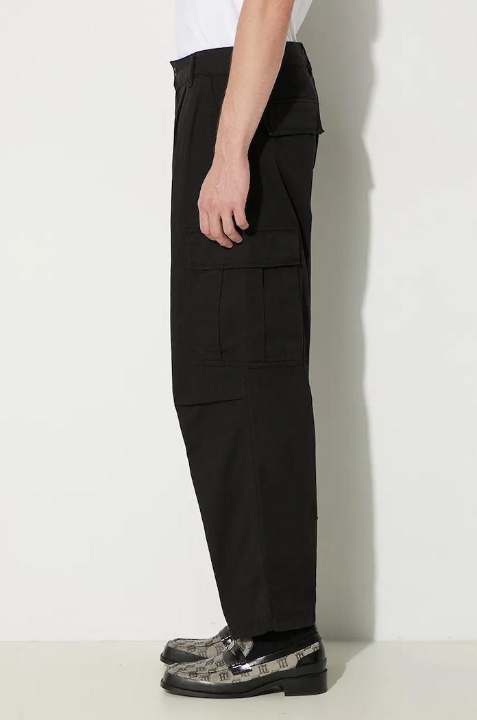 Βαμβακερό παντελόνι Carhartt WIP Cole Cargo Pant I031218 μαύρο AW24