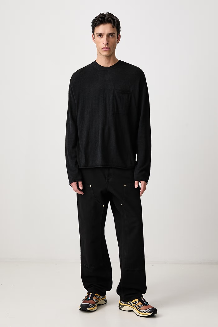 Carhartt WIP Pantaloni in cotone Double Knee Pant I031501 nero AW23