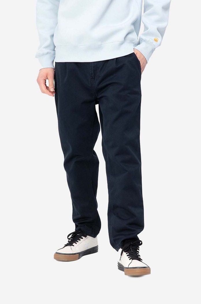 Carhartt WIP spodnie bawełniane I025934 granatowy