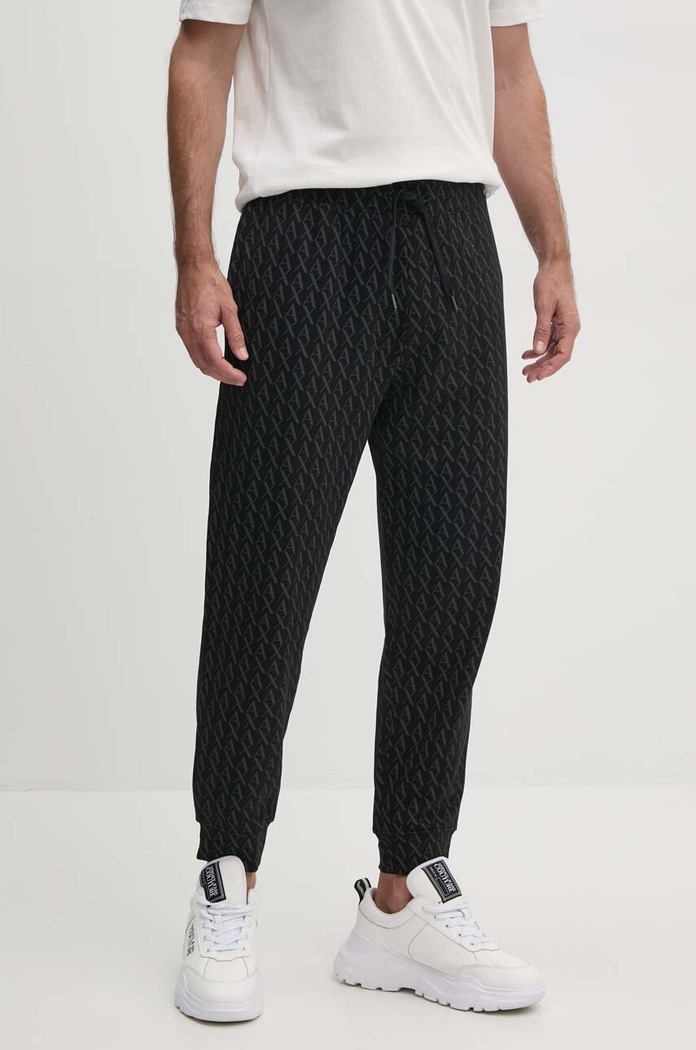 Armani Exchange pantaloni de trening din bumbac bumbac negru 8NZPCW.ZJNRZ.NOS