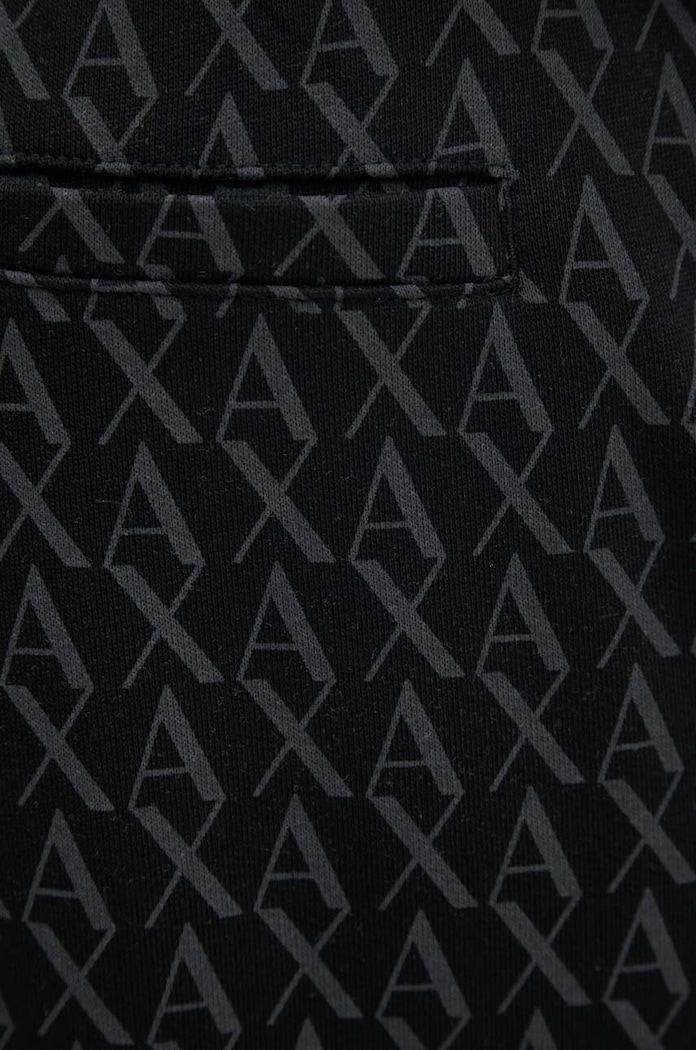 Armani Exchange pantaloni de trening din bumbac negru 8NZPCW.ZJNRZ.NOS