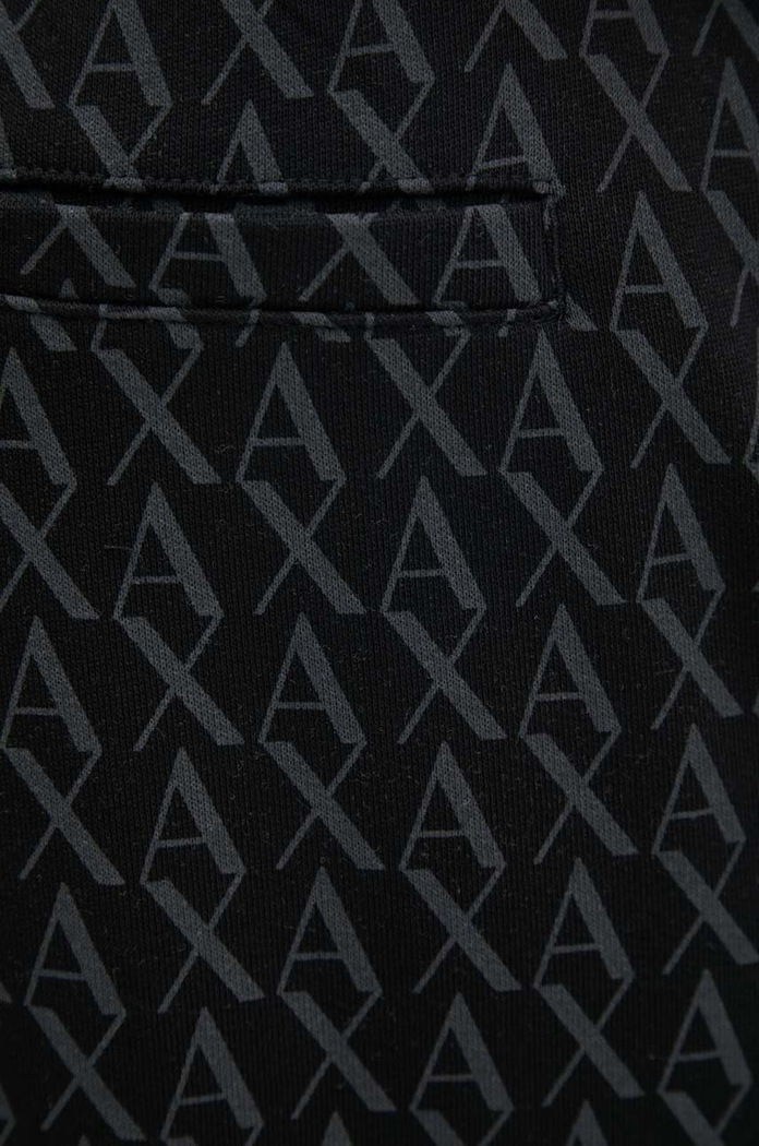 Armani Exchange pantaloni de trening din bumbac negru 8NZPCW.ZJNRZ.NOS