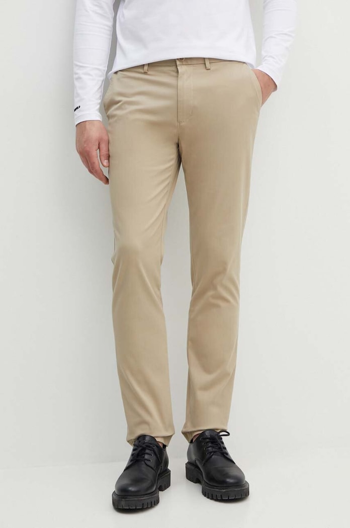 Nohavice Tommy Hilfiger látka béžová MW0MW28884