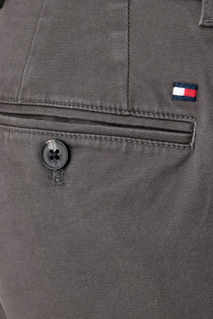 Spodnie chinos męskie z bawełną Tommy Hilfiger MW0MW28884 szary