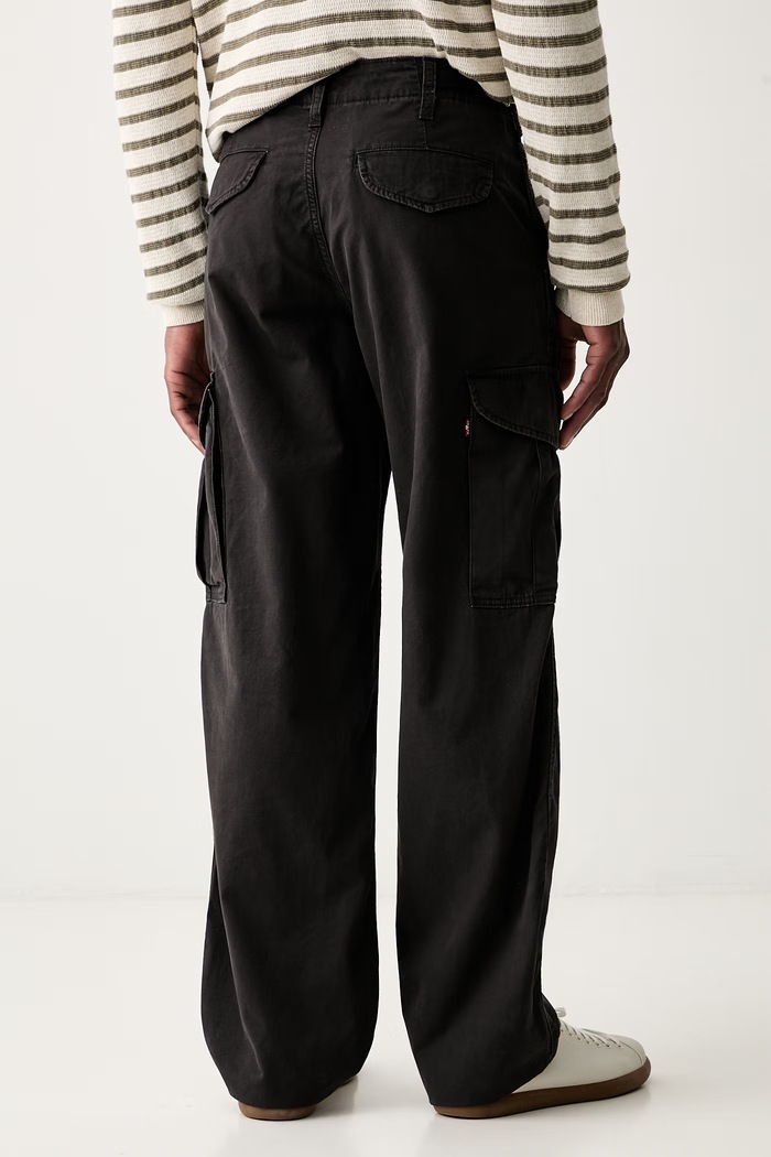 Ρούχα Levi's φαρδύ παντελόνι ανδρικό βαμβακερό XX CARGO BAGGY 003KQ μαύρο