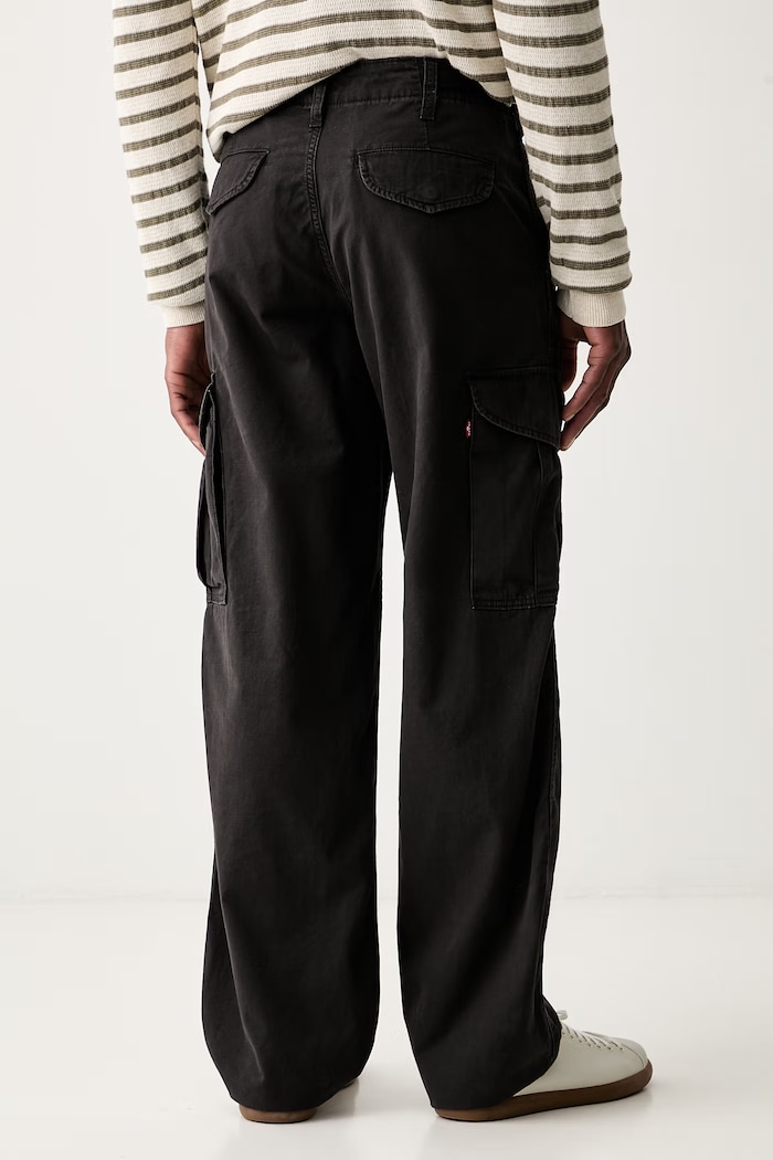 Ρούχα Levi's φαρδύ παντελόνι ανδρικό βαμβακερό XX CARGO BAGGY 003KQ μαύρο