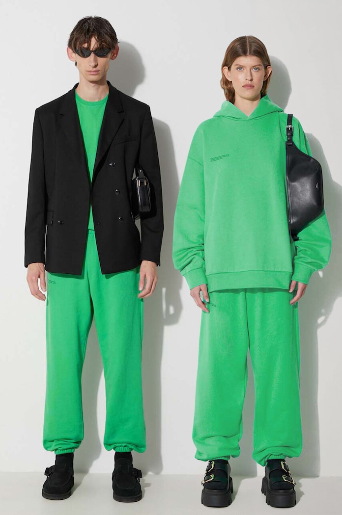 Pangaia pantaloni de trening din bumbac bumbac verde 10000295