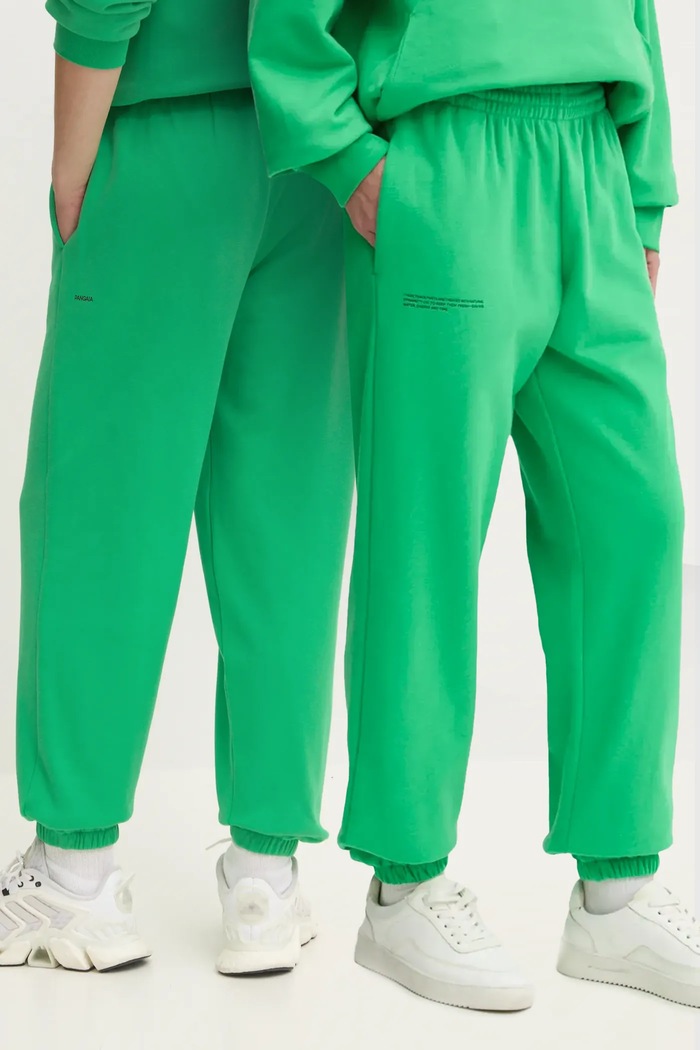 Pangaia pantaloni de trening din bumbac 10000295 verde AA00