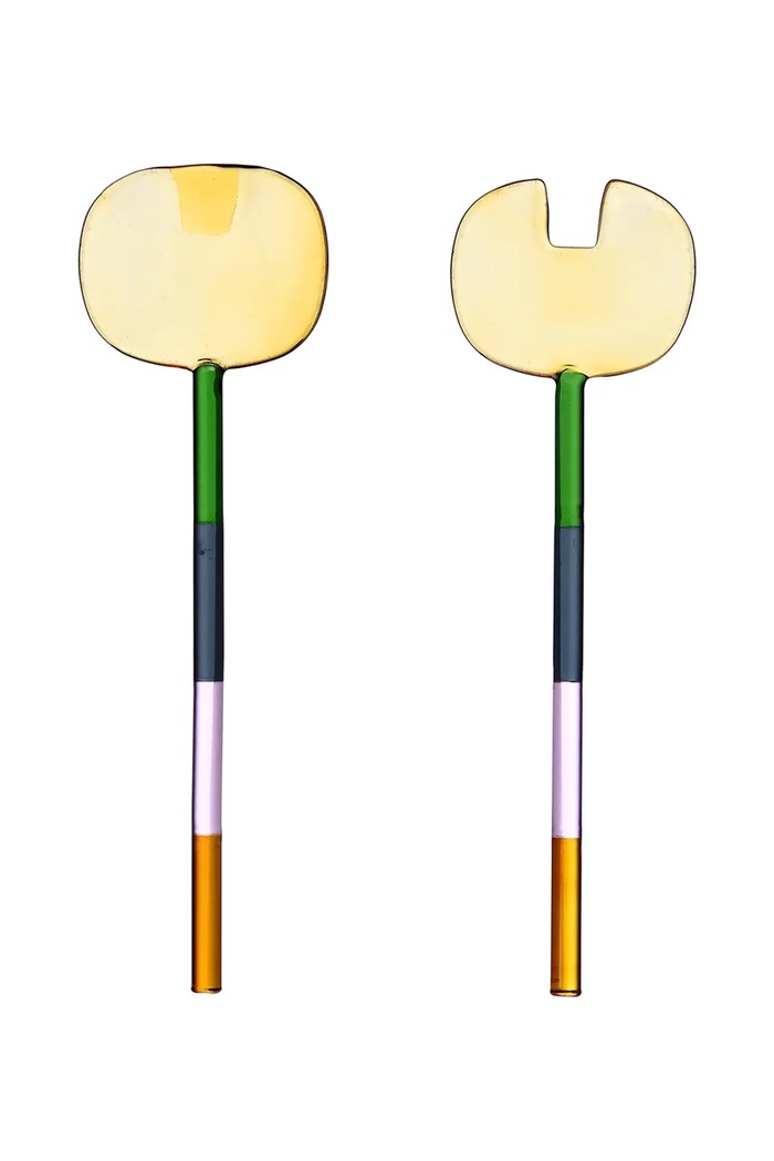 Ichendorf Milano Komplet sztućców do sałaty ze szkła borokrzemianowego Andalusia multicolor 9313319