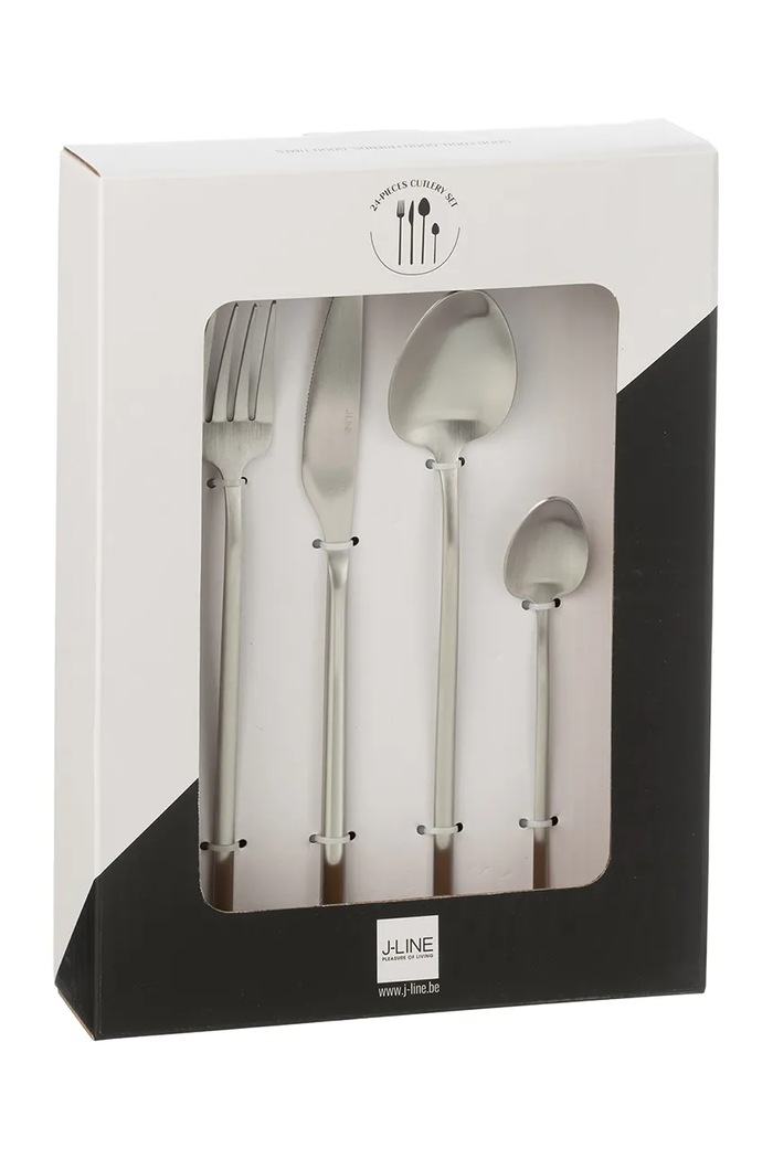 J-Line set de tacâmuri pentru 4 persoane 24-pack 49006. gri AA00