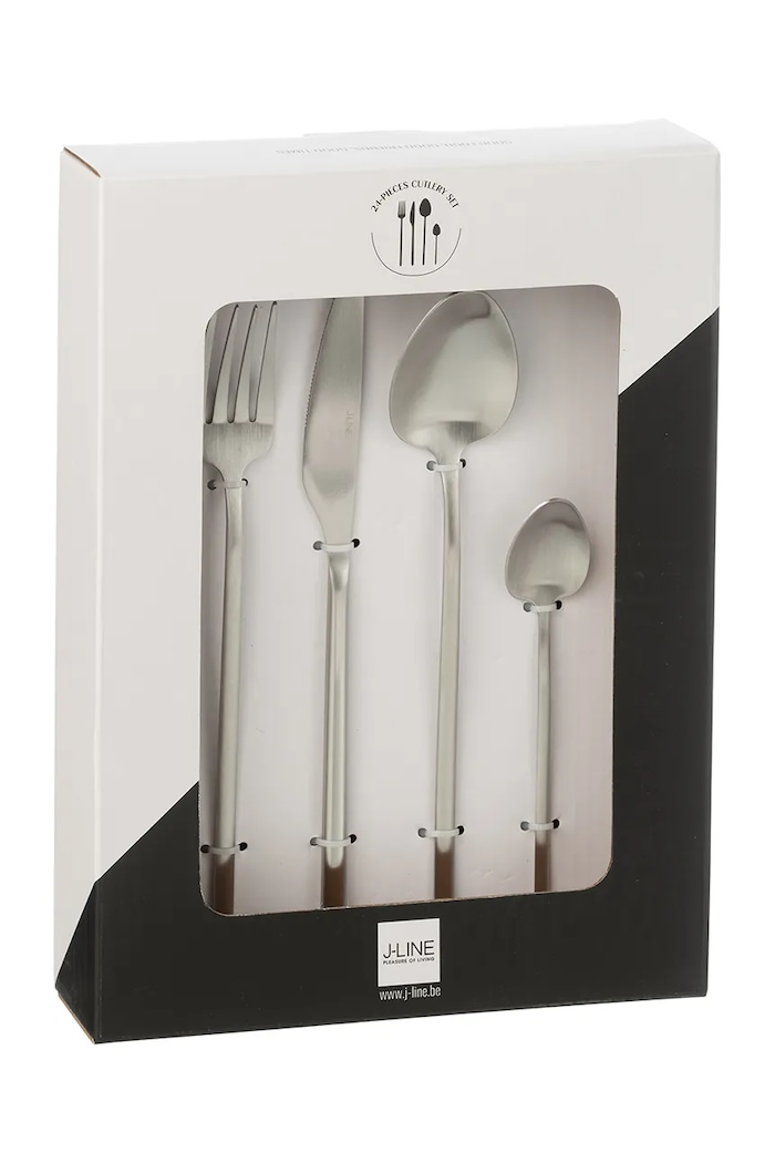 J-Line set de tacâmuri pentru 4 persoane 24-pack 49006. gri AA00