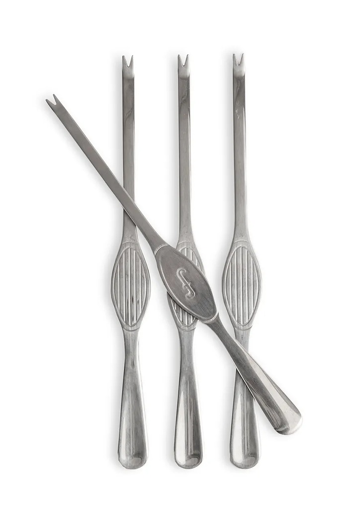 Set noževa za školjke Sagaform Sivan 4-pack siva 5018406