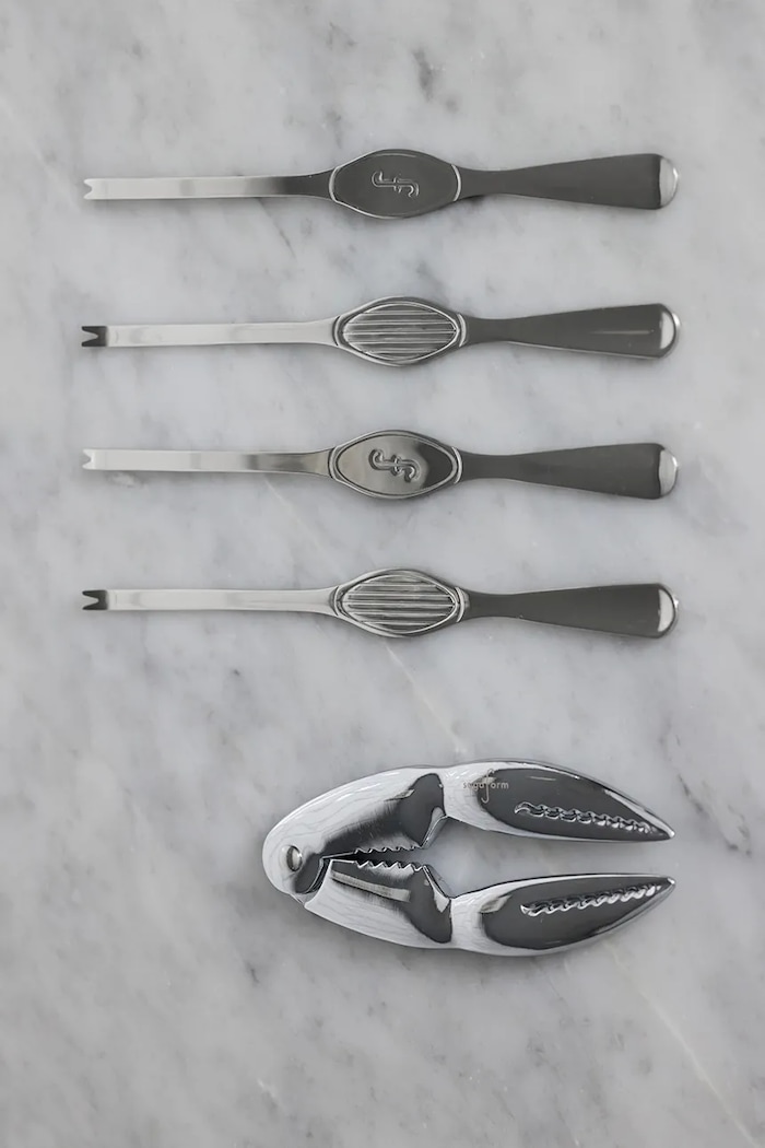 Set noževa za školjke Sagaform Sivan 4-pack 5018406 siva AA00